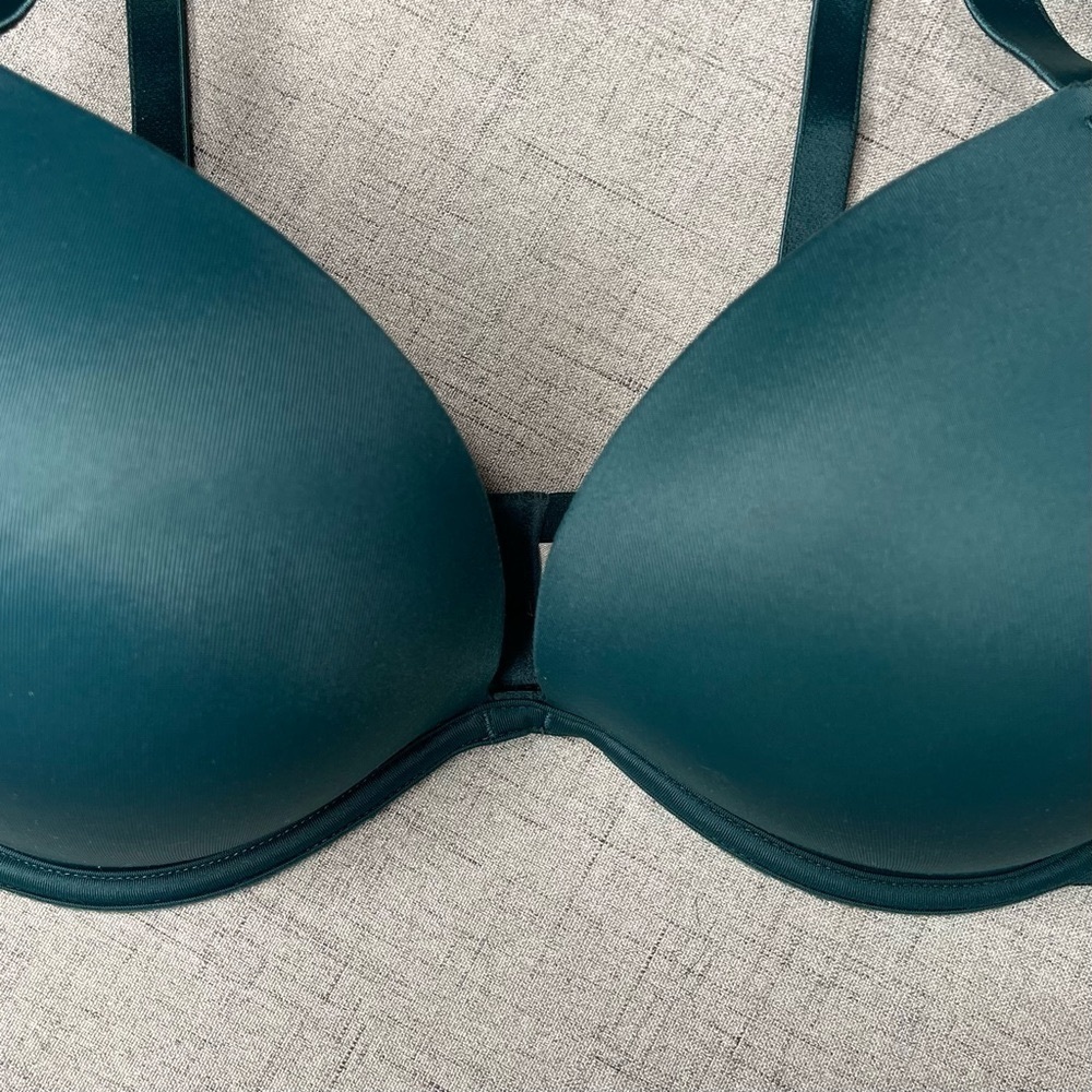 Victoria’s Secret Wear Everywhere Super Push Up Bra Green 36D - Picture 8 of 11